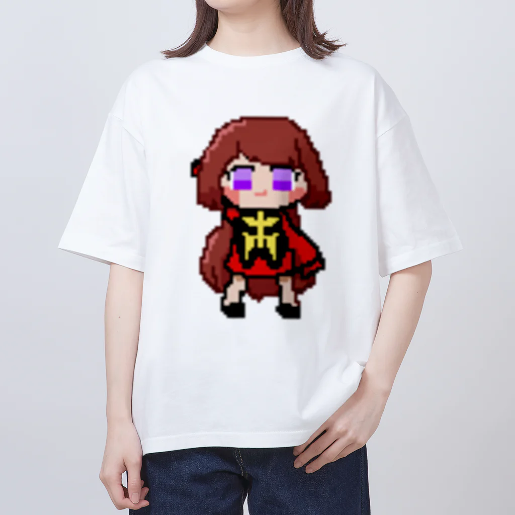 あびーしょっぷのドット絵アビー(赤) オーバーサイズTシャツ