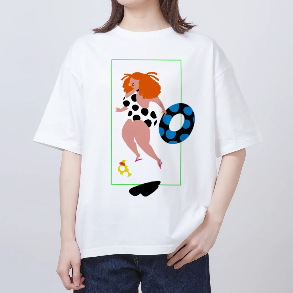 fig-treeの水玉の女03 Oversized T-Shirt