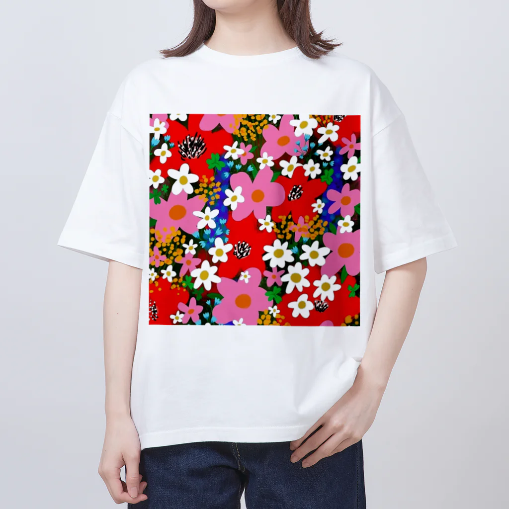 ☆MONAden☆の☆好きな花☆ オーバーサイズTシャツ