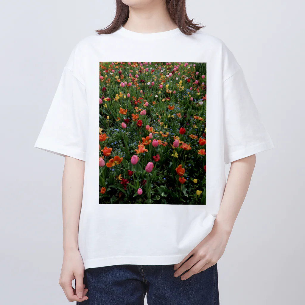 遺跡へ行きたいのtulip オーバーサイズTシャツ