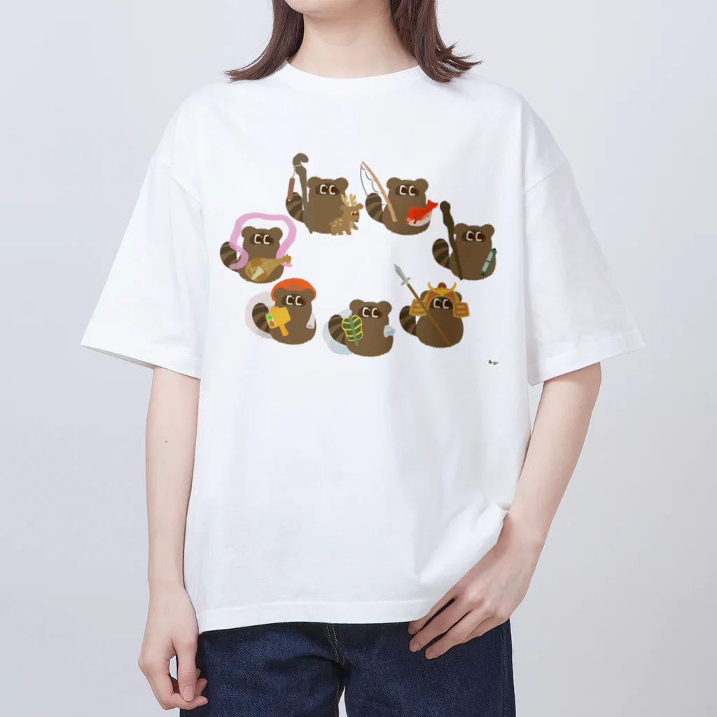 B.Bongoの七福狸 オーバーサイズTシャツ