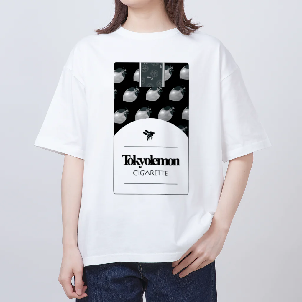 檸檬堂の檸檬モノクログッズ 透明ver. オーバーサイズTシャツ