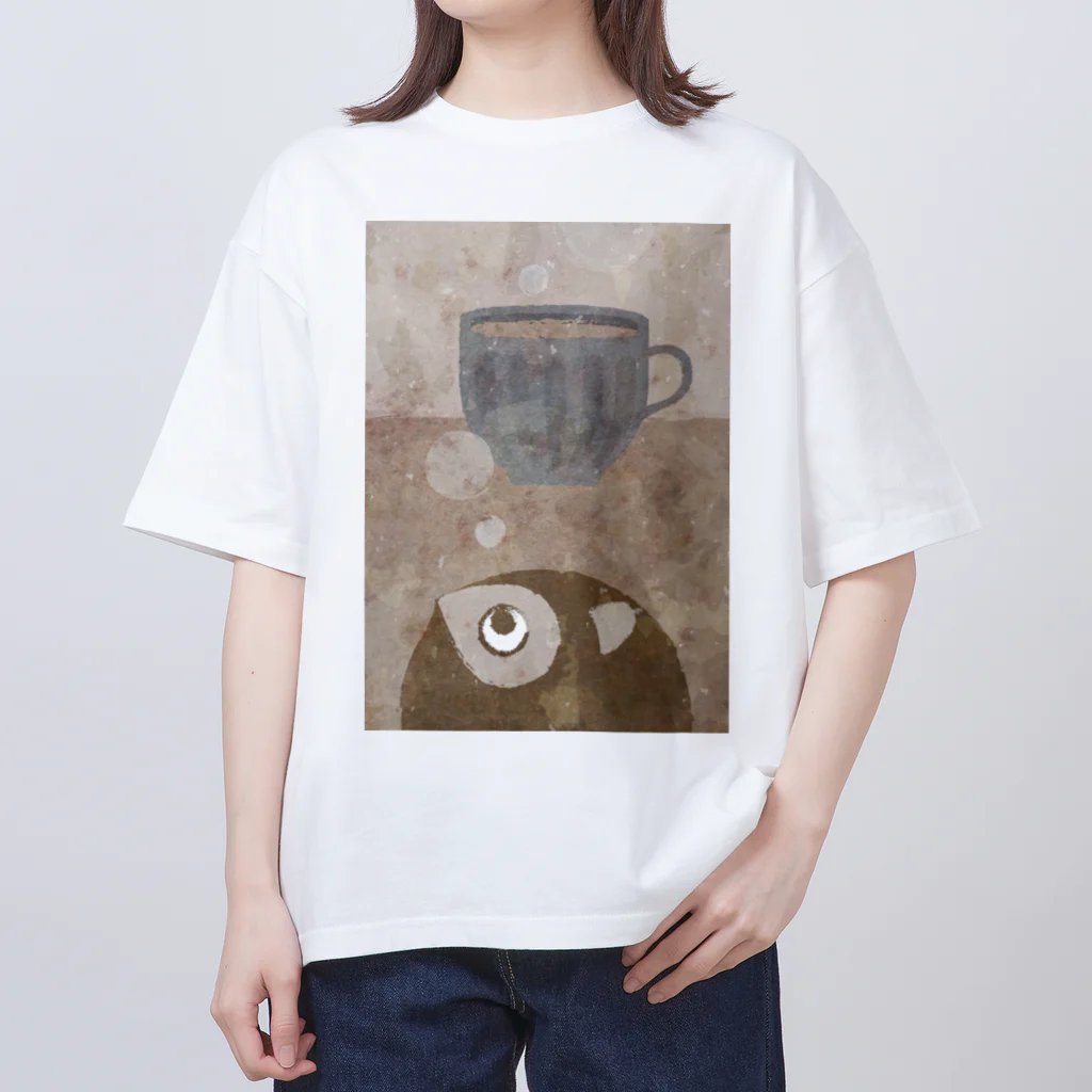 二子舎のカフェオレ オーバーサイズTシャツ