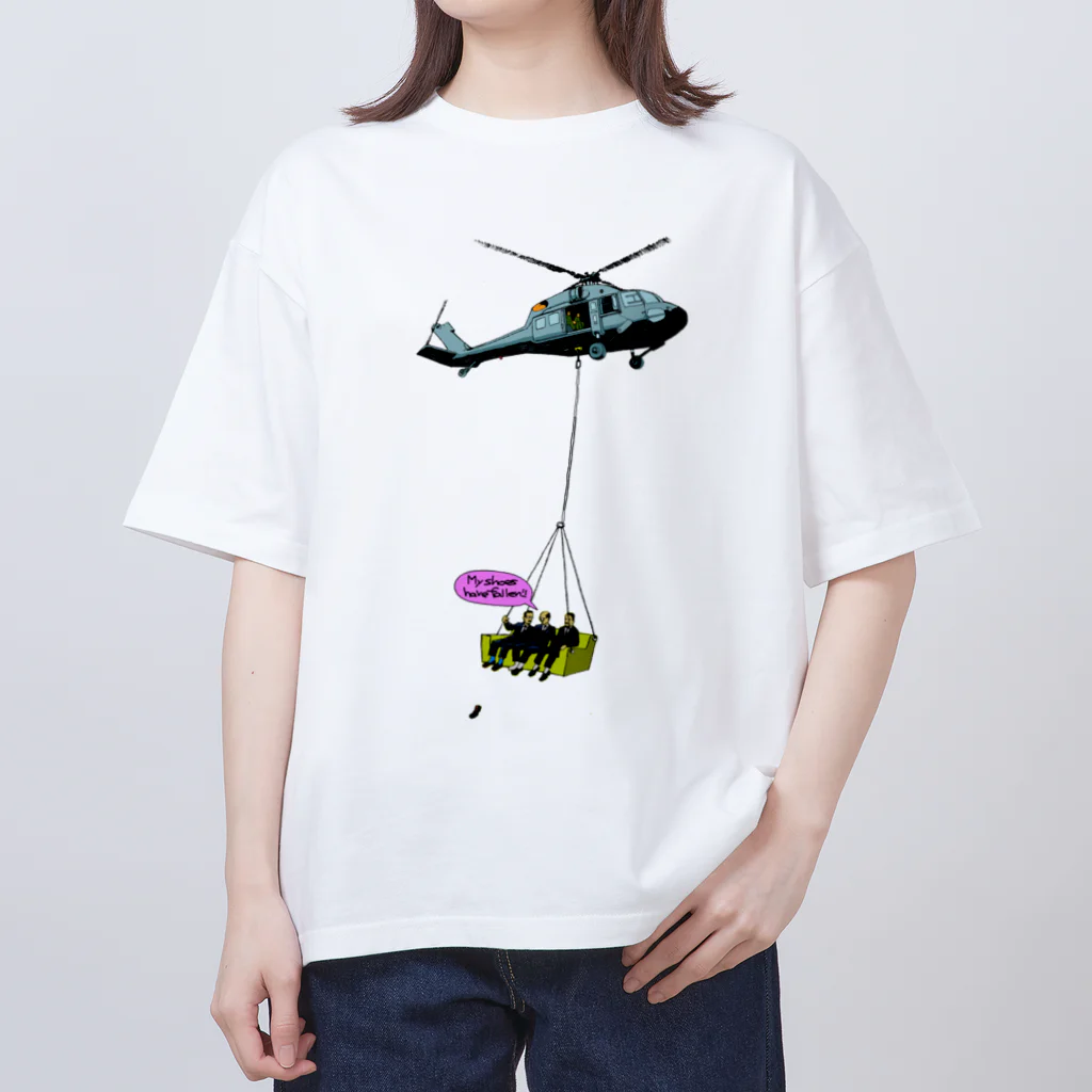 Little MachoのVIP送迎ヘリ オーバーサイズTシャツ