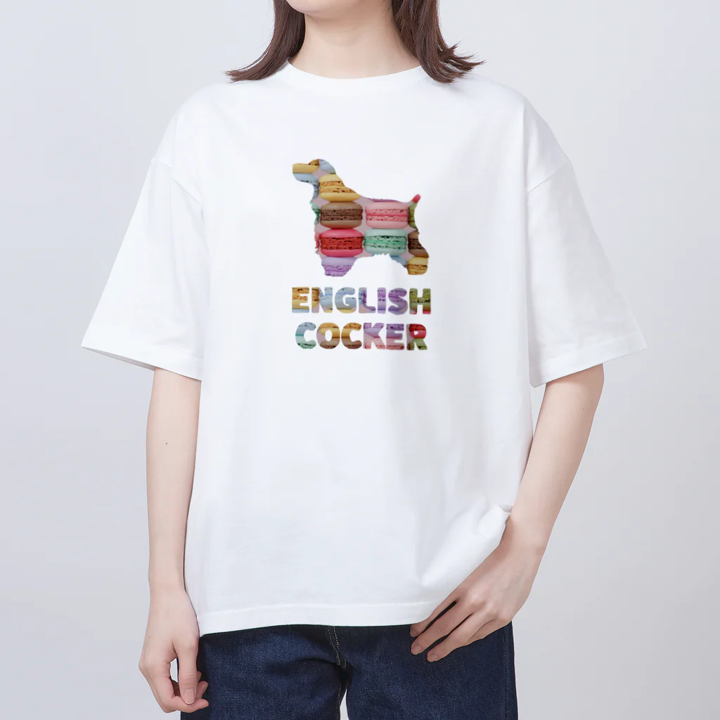 onehappinessのイングリッシュコッカースパニエル　マカロン オーバーサイズTシャツ