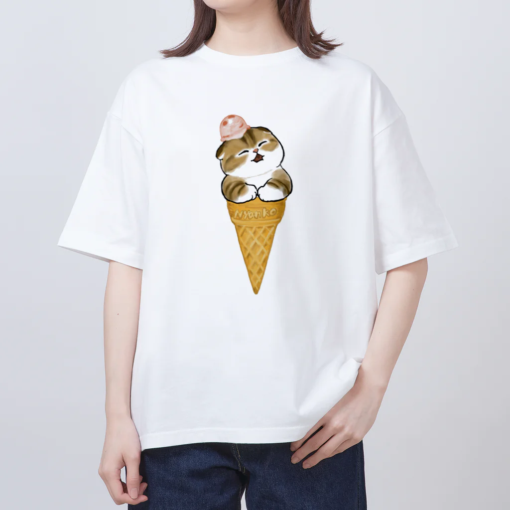 mofusandのアイスにゃん オーバーサイズTシャツ