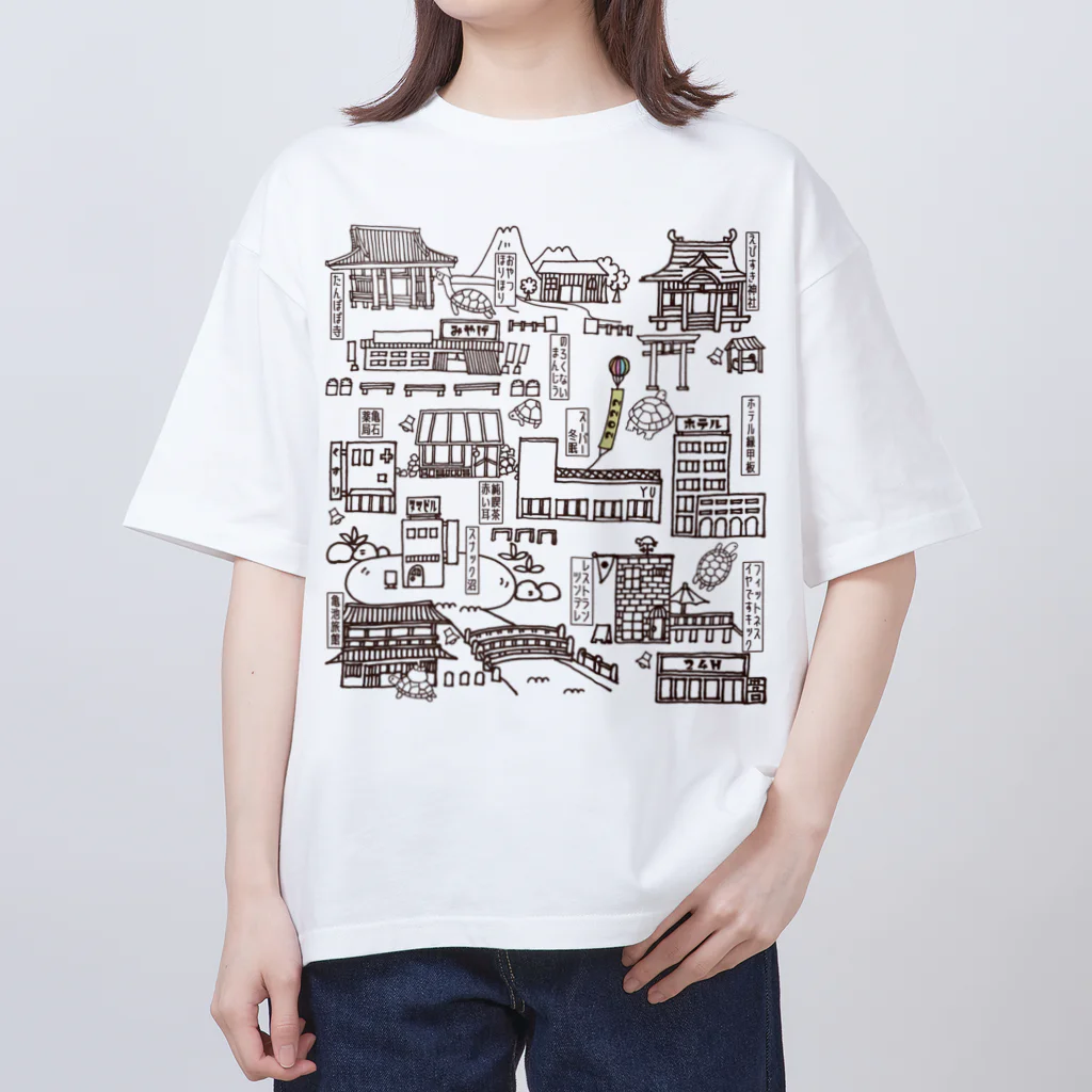 社員寮内職部のカメＴ2022！その①　カメスキータウンへ行こう Oversized T-Shirt