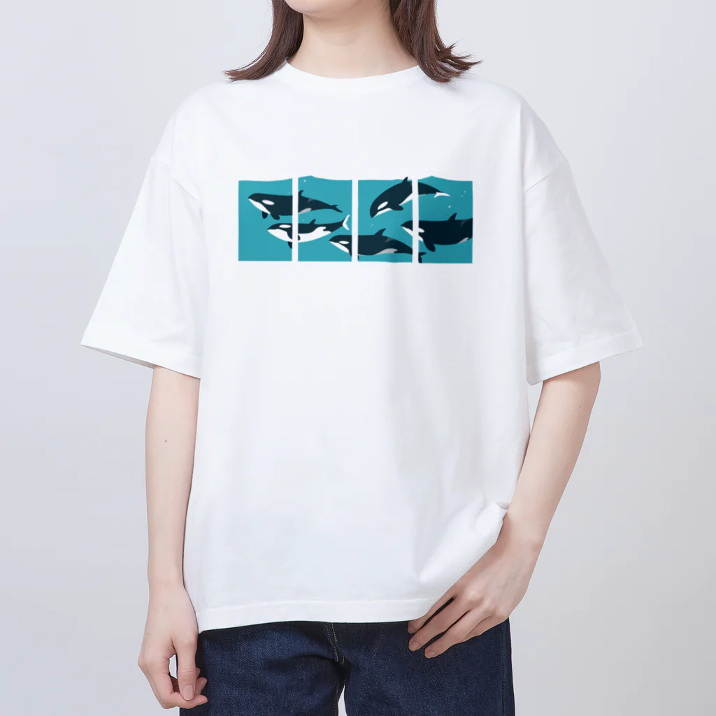 はるさめのシャチの水族館 オーバーサイズTシャツ