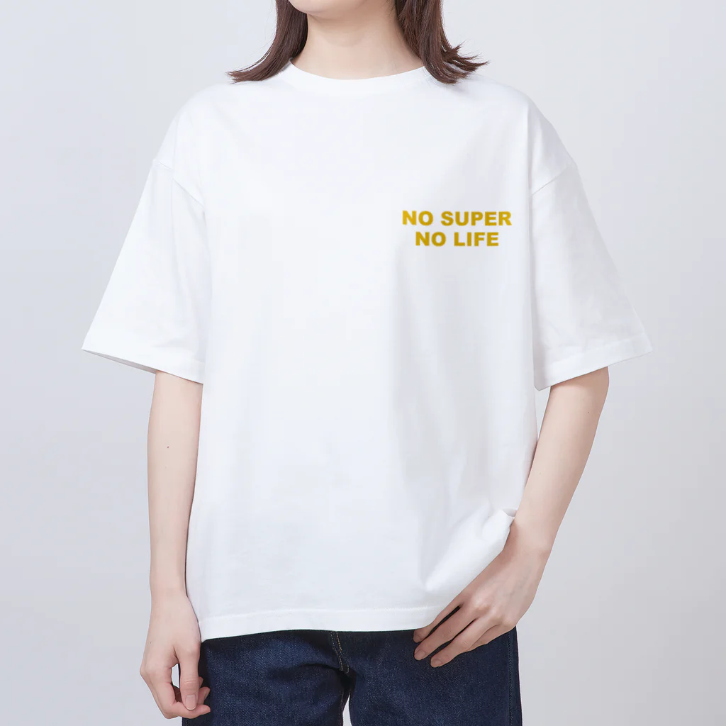 トマトマーケットのNO SUPER,NO LIFE(イエロー) Oversized T-Shirt