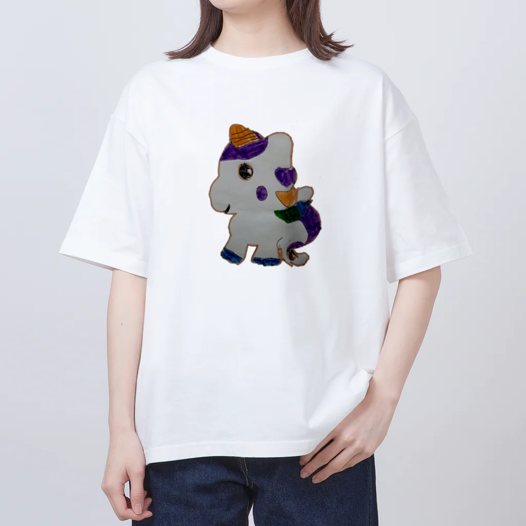 ユニコーンちゃんのユニコーンちゃん　切抜き オーバーサイズTシャツ