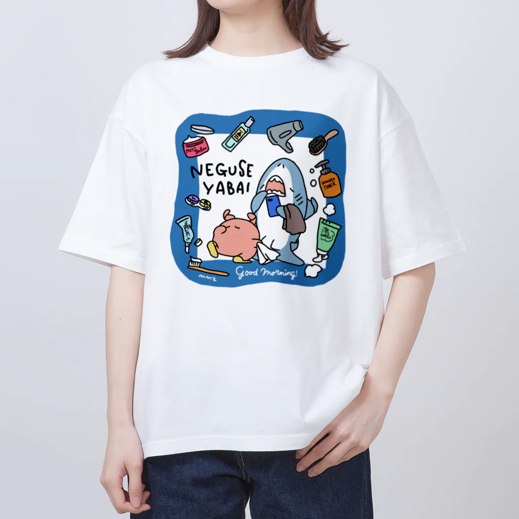 サメとメンダコ[namelessmm2]のNEGUSE YABAI オーバーサイズTシャツ