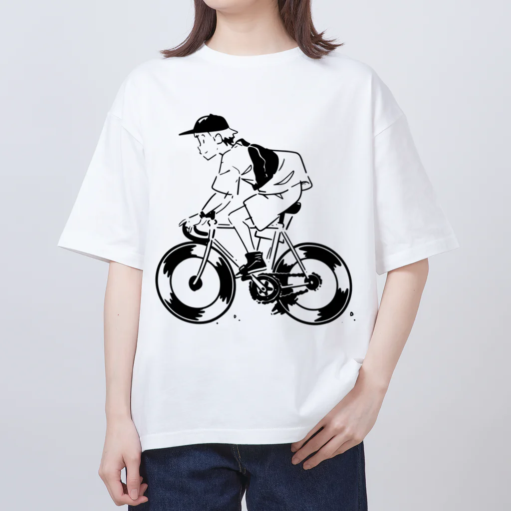 山形屋米店のピストバイクでポタリング オーバーサイズTシャツ