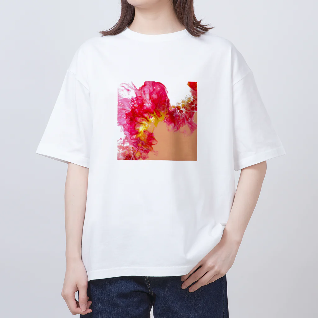 天宮エリカの赤のフリル Oversized T-Shirt