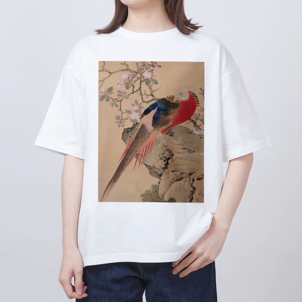 寿めでたや(ukiyoe)の浮世絵 UKIYOE 円山応挙；金鶏 オーバーサイズTシャツ