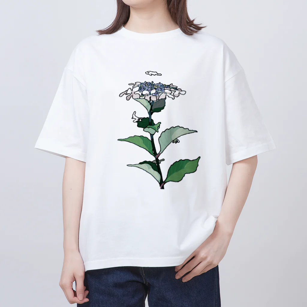 natoronの紫陽花とおさかな オーバーサイズTシャツ