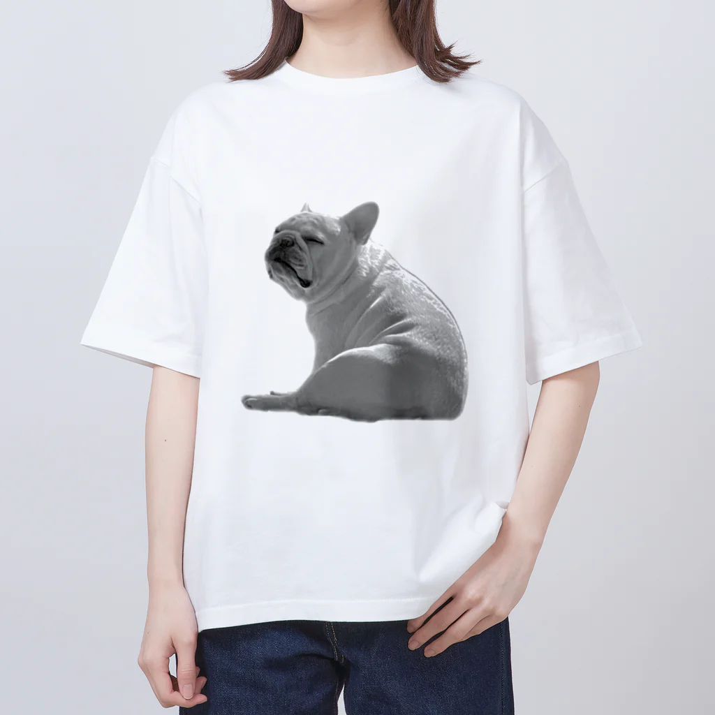 ロキの店の座り犬 オーバーサイズTシャツ