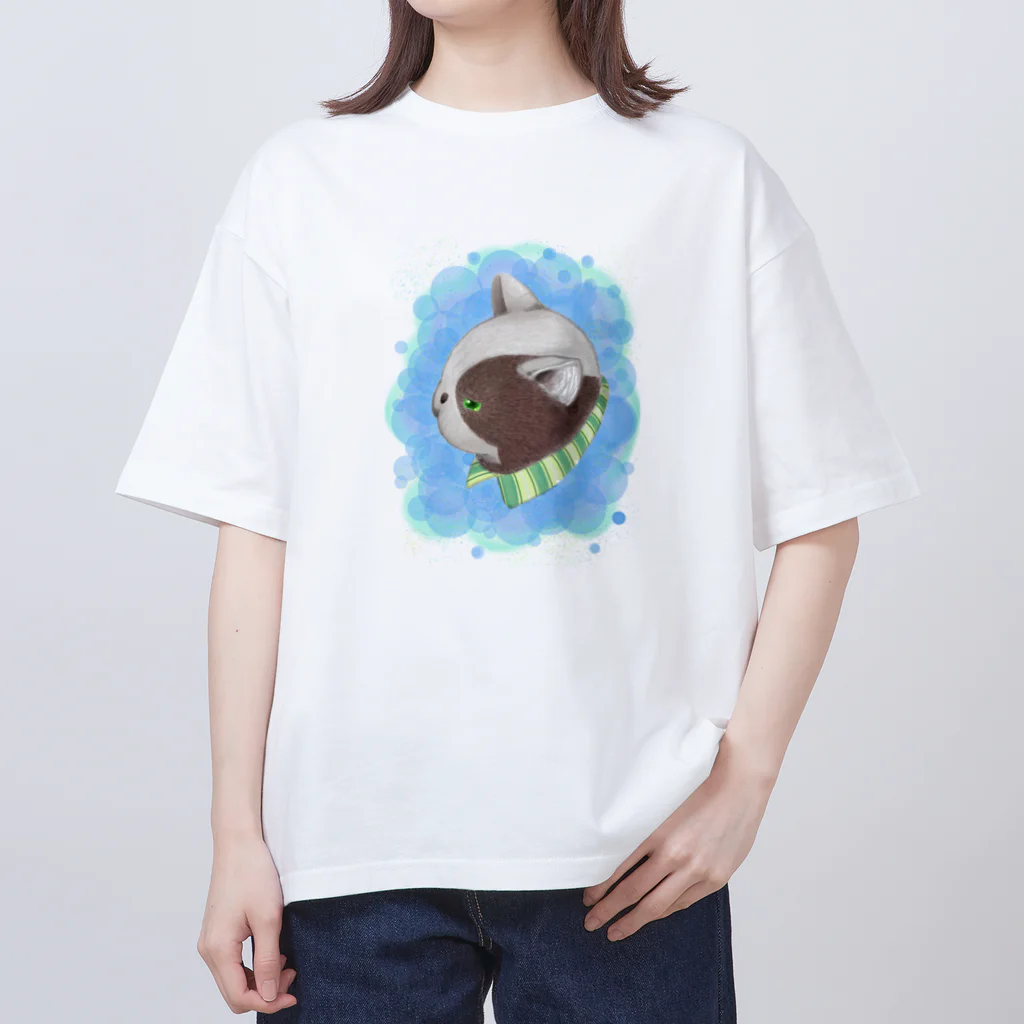 たぬきの残像のさいわいのねこ　ジョバンニ Oversized T-Shirt