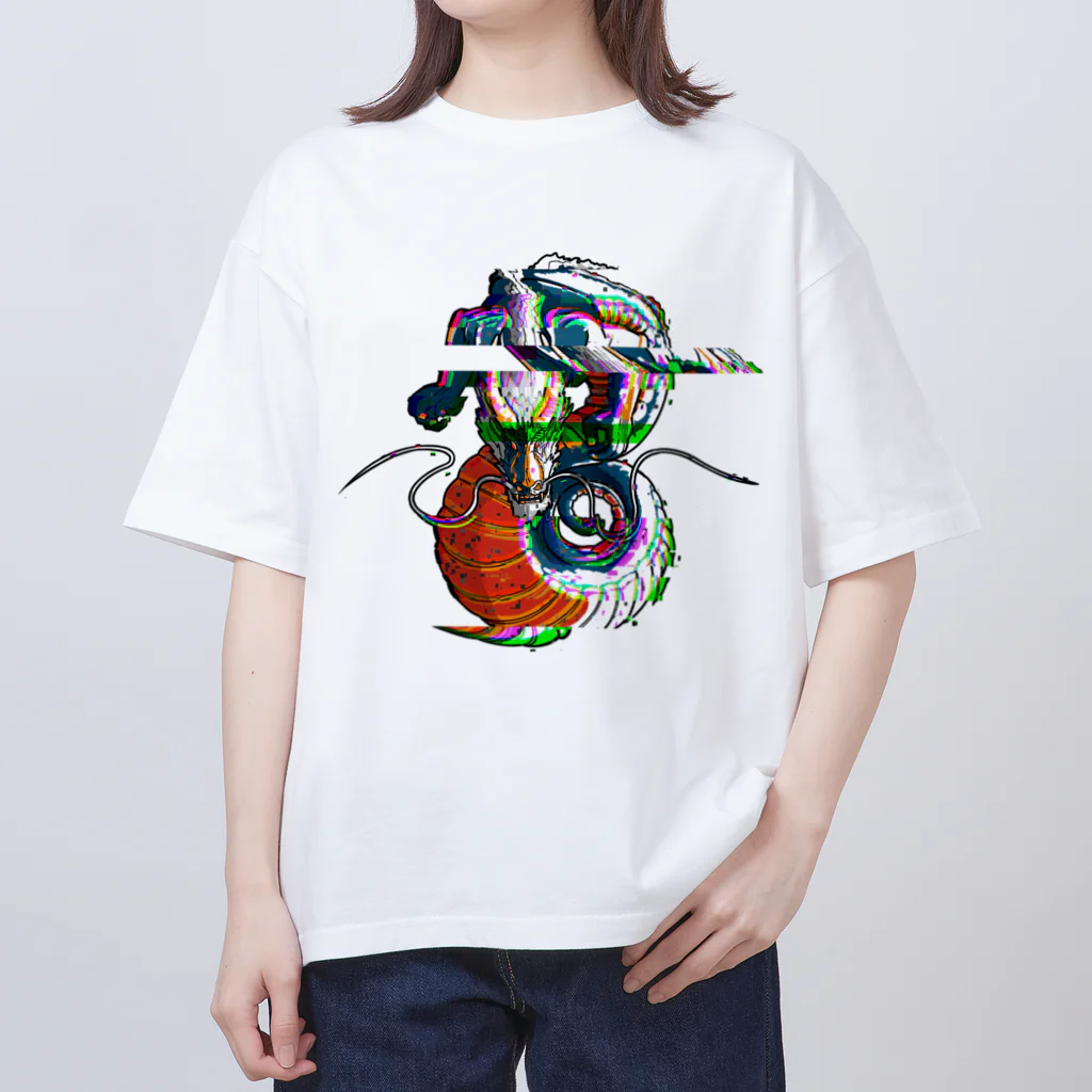 eleki‘s factoryの∞ドラゴン#1　グリッチ オーバーサイズTシャツ