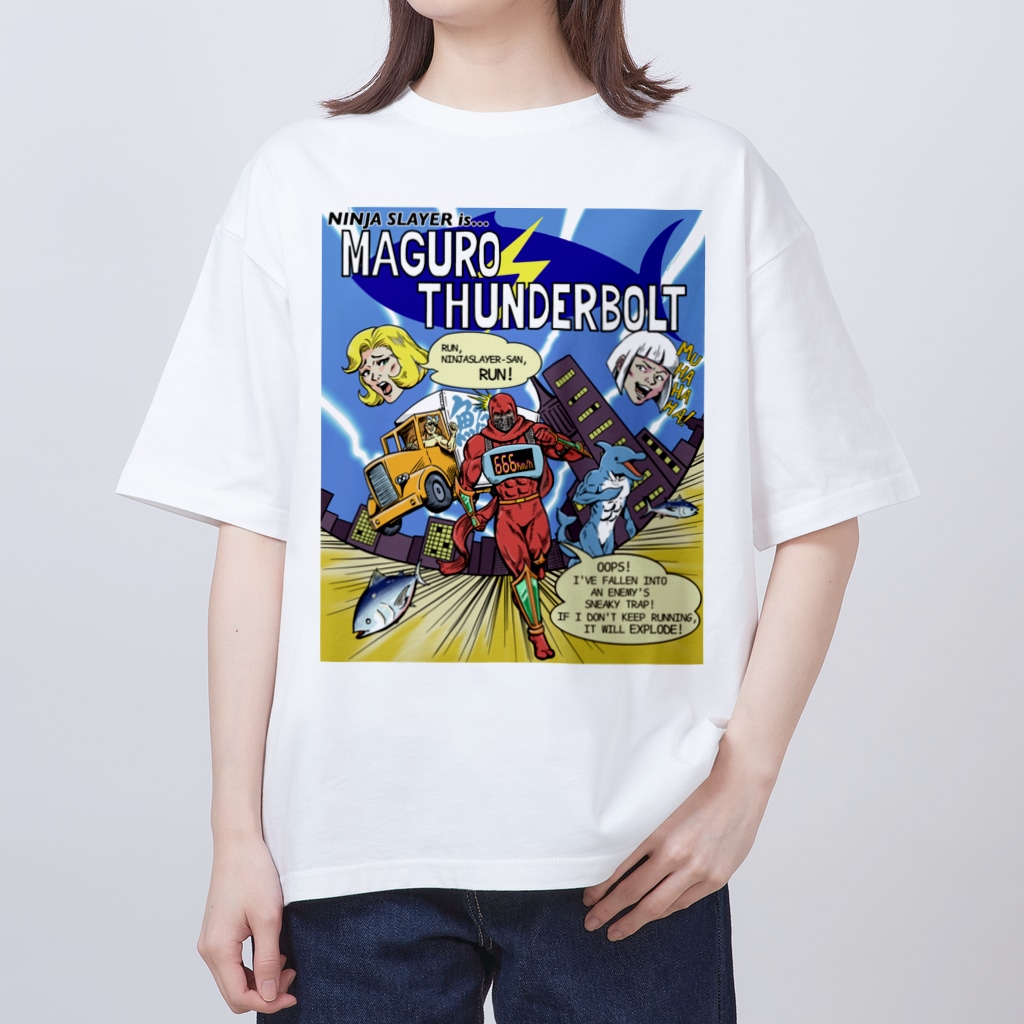 Maguro Thunderbolt V1 ニンジャスレイヤー公式 ダイハードテイルズ Dhtls のオーバーサイズtシャツ通販 Suzuri スズリ