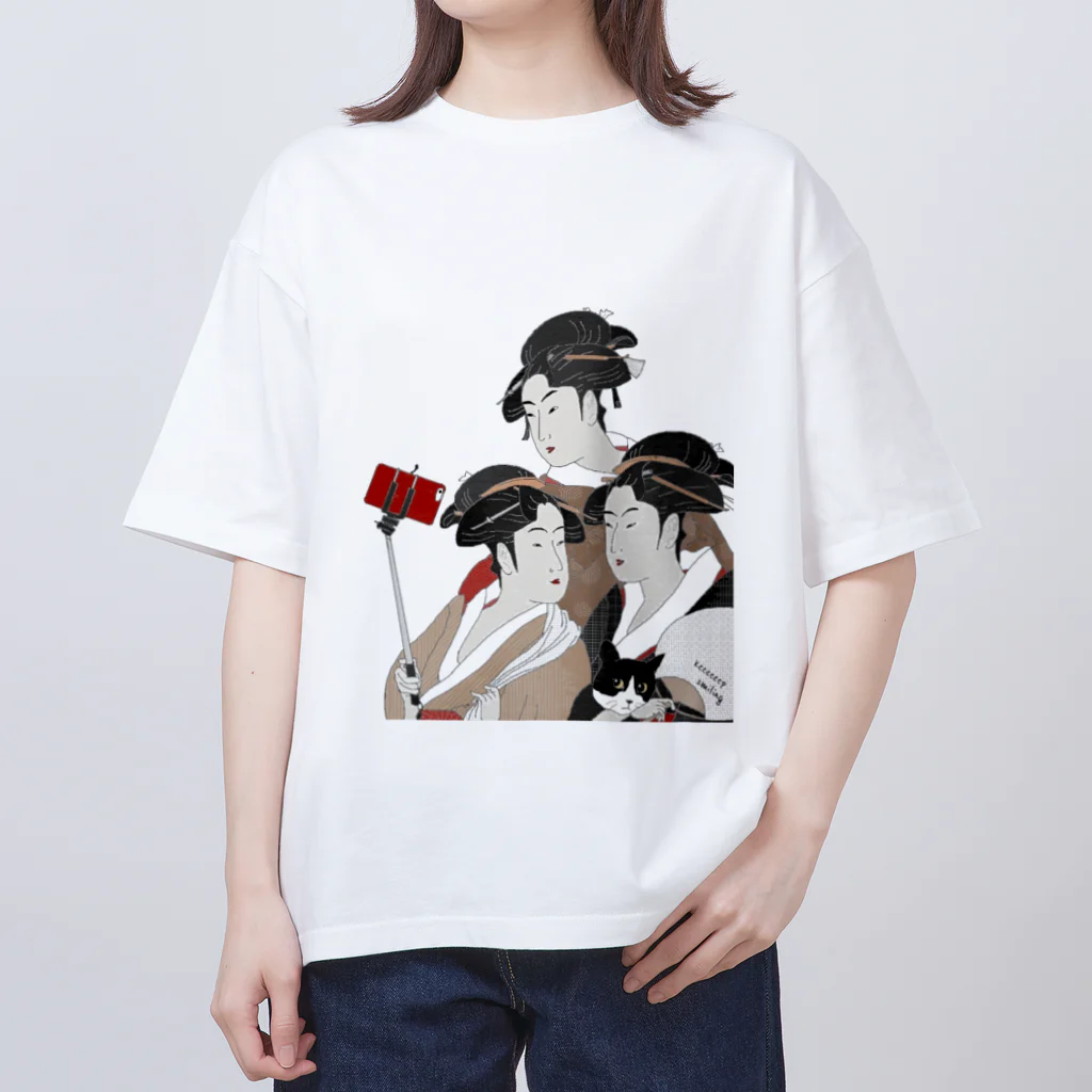 keeeeeep smilingの自撮り界隈女子 Oversized T-Shirt