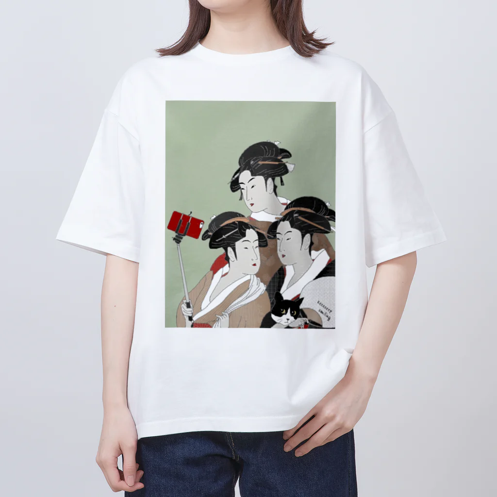 keeeeeep smilingの自撮り界隈女子 Oversized T-Shirt