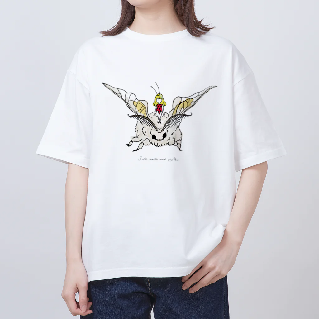 SHAKUTORIMUSHIのかいこがとわたし#silk moth and me オーバーサイズTシャツ