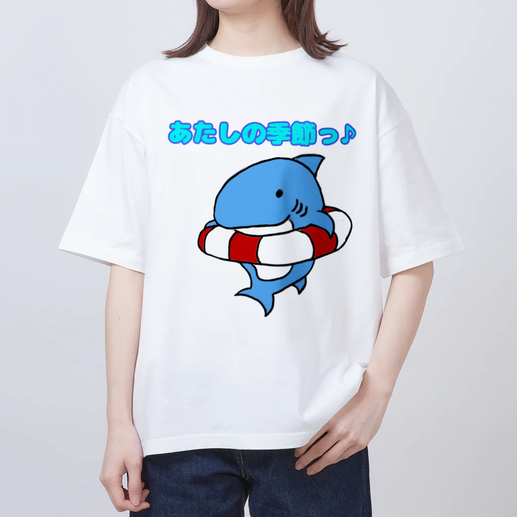 ちょーごーきん商店の夏サメ オーバーサイズTシャツ