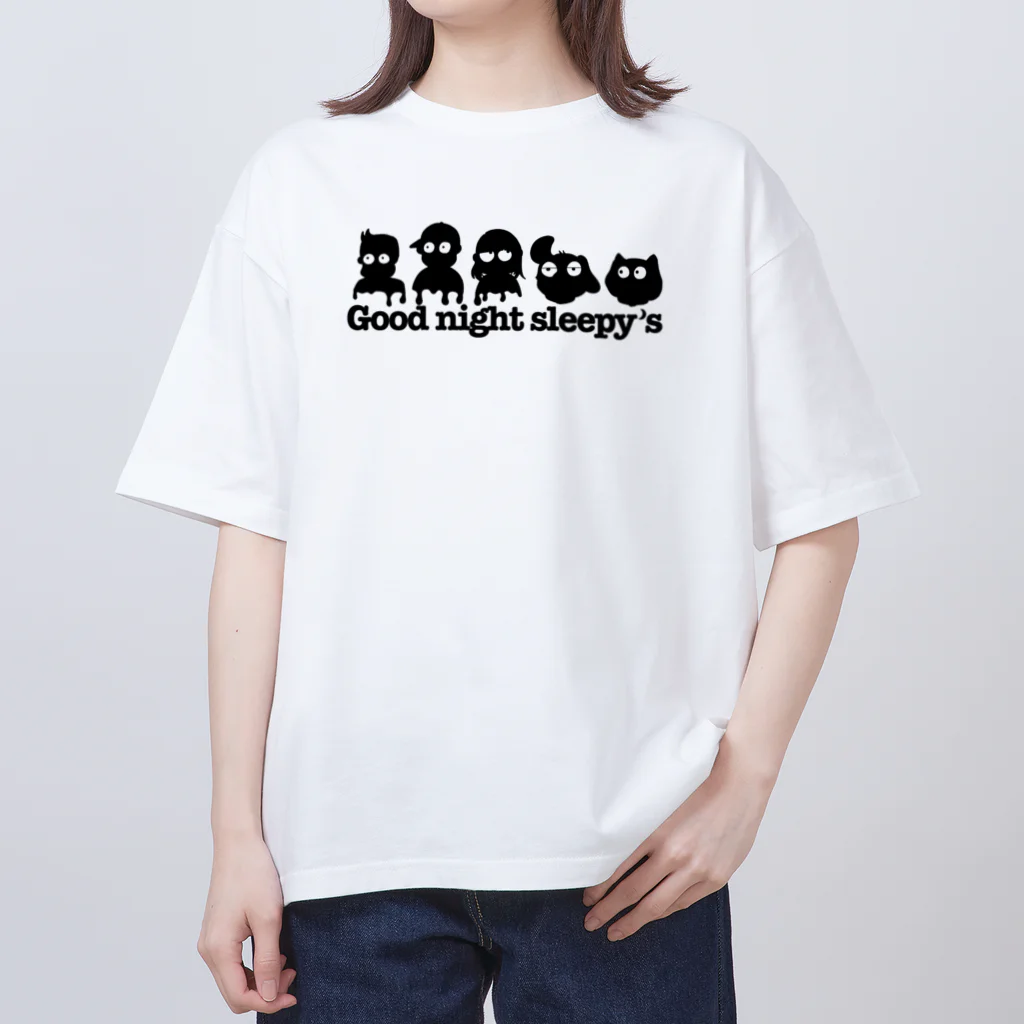 やさぐれ屋の雑貨店のGood night sleepy’s 【black 】 オーバーサイズTシャツ