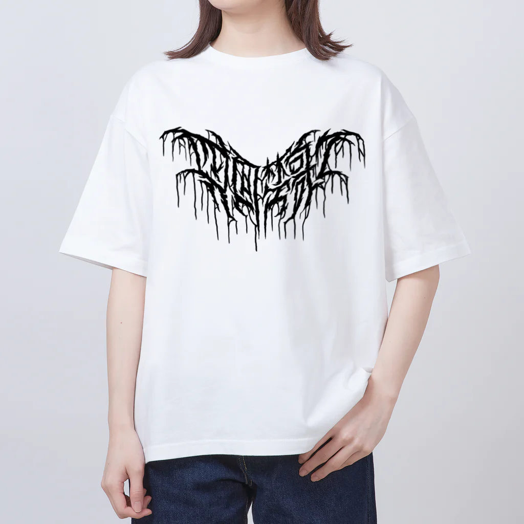 忍太郎の四字熟語 - 四面楚歌 Death Metal Logo デスロゴ Oversized T-Shirt