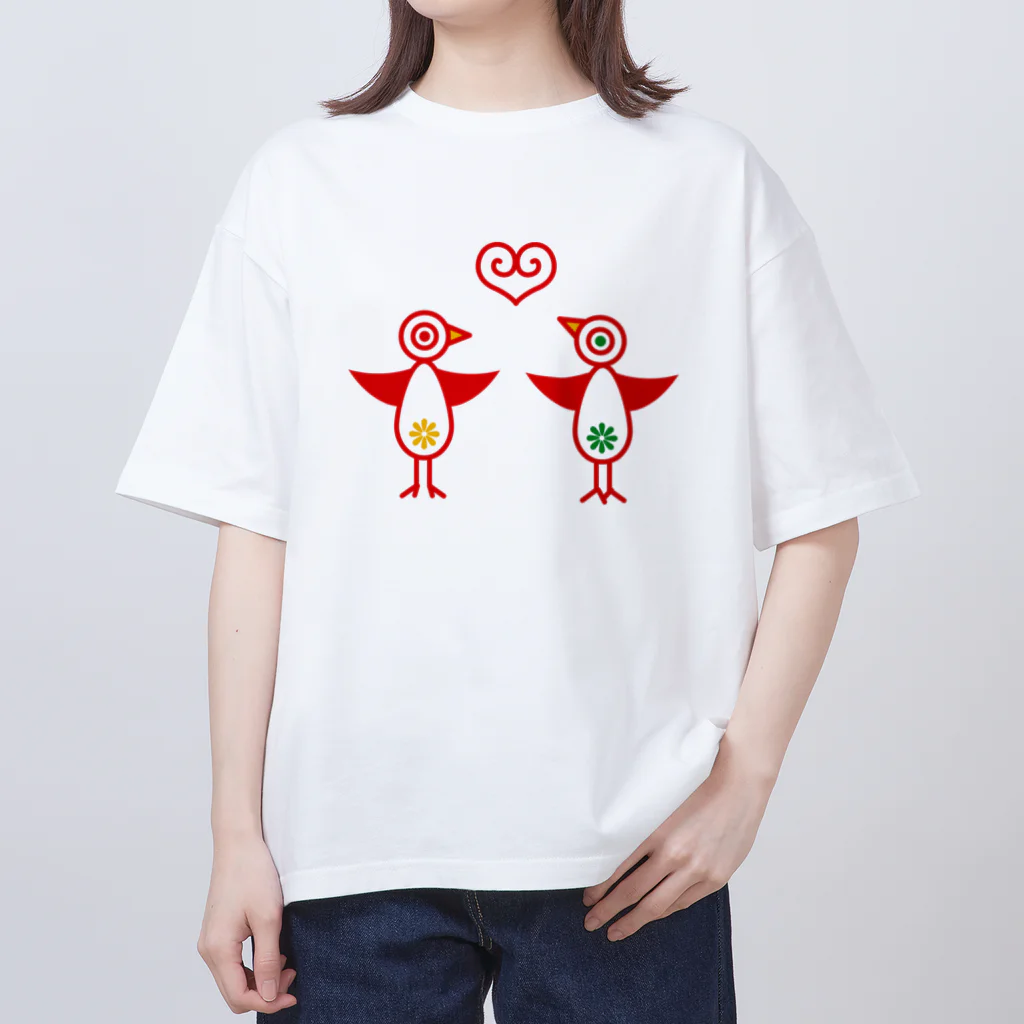 Apple-treeのペンギンLOVE オーバーサイズTシャツ