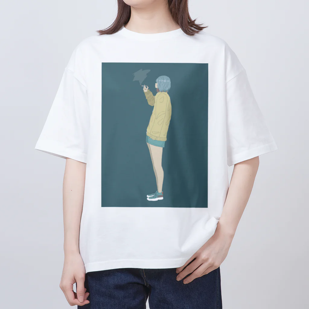 YU_SHOPのエモい女の子Tシャツ オーバーサイズTシャツ