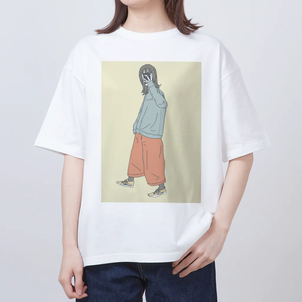 YU_SHOPのエモい女の子Tシャツ オーバーサイズTシャツ