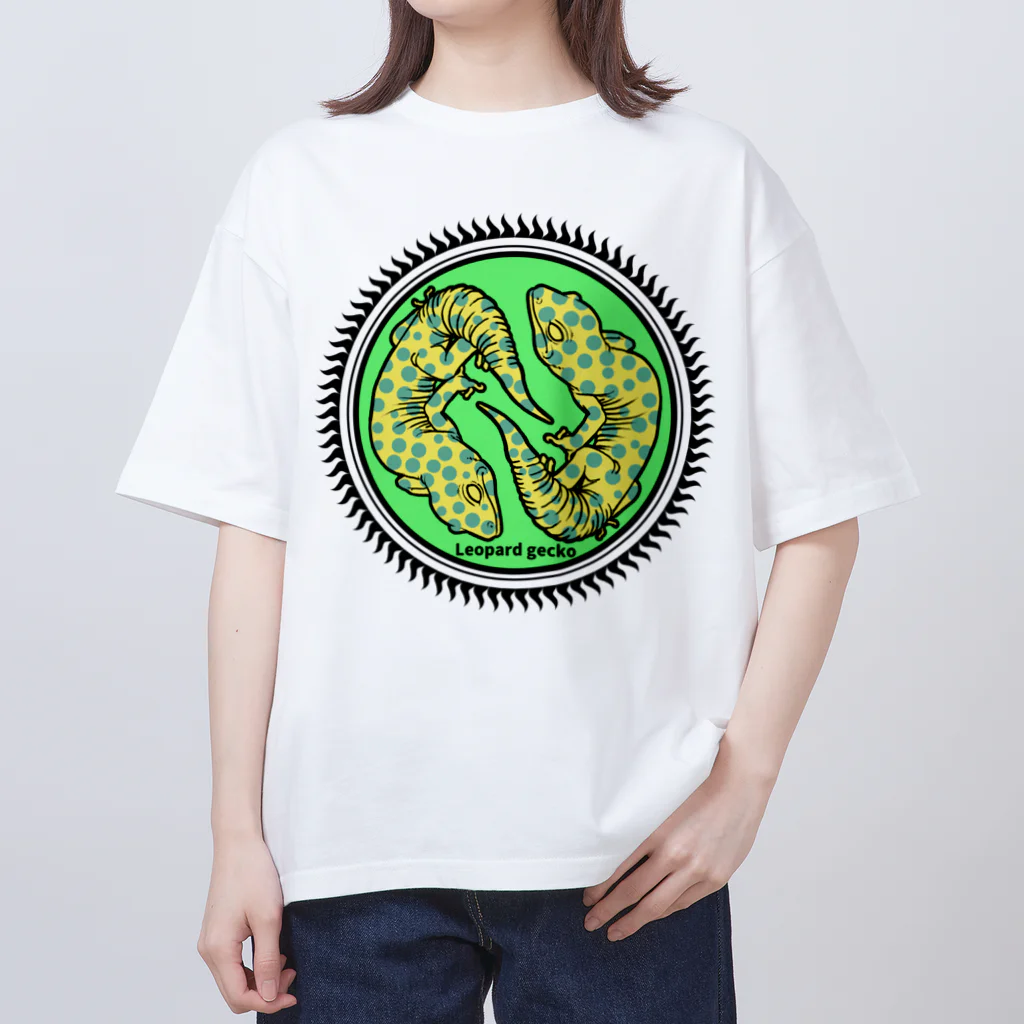 ケロケロワークスのヒョウモントカゲモドキ マダラ Oversized T-Shirt