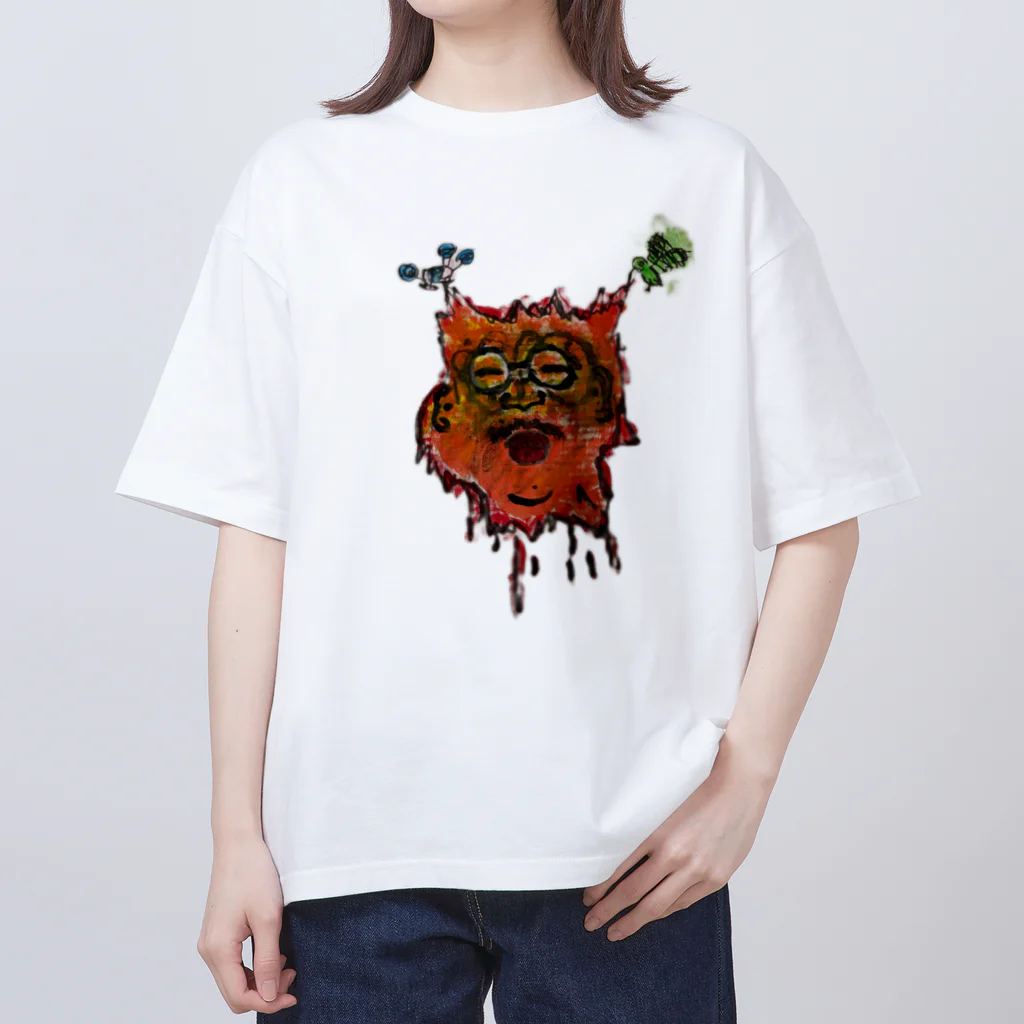 埼玉県はいちご味のふじーの顔の皮膚広め　ドローン&カワセミver Oversized T-Shirt
