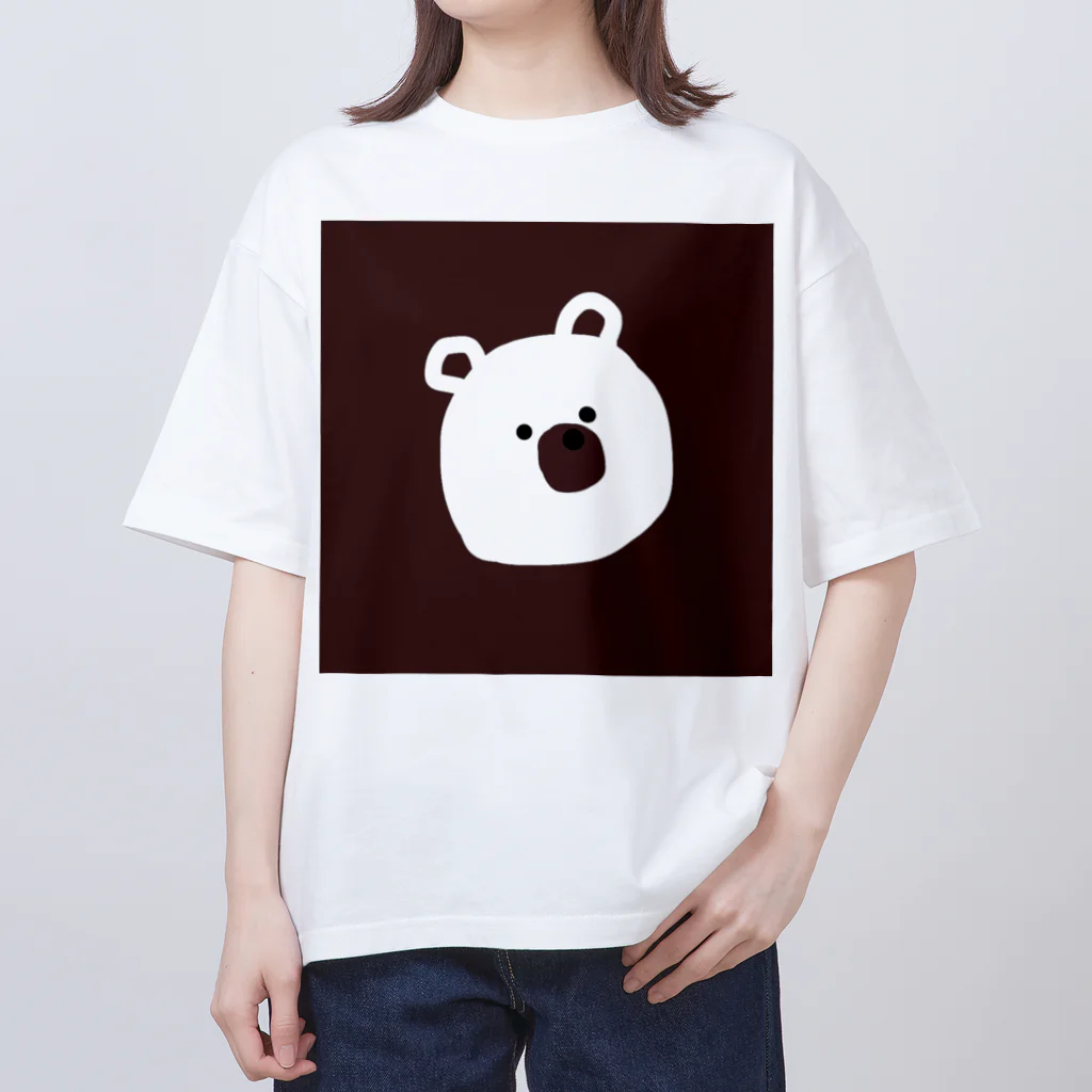 ゆるゆるイラストです。のちゃいろのくまさん。 オーバーサイズTシャツ