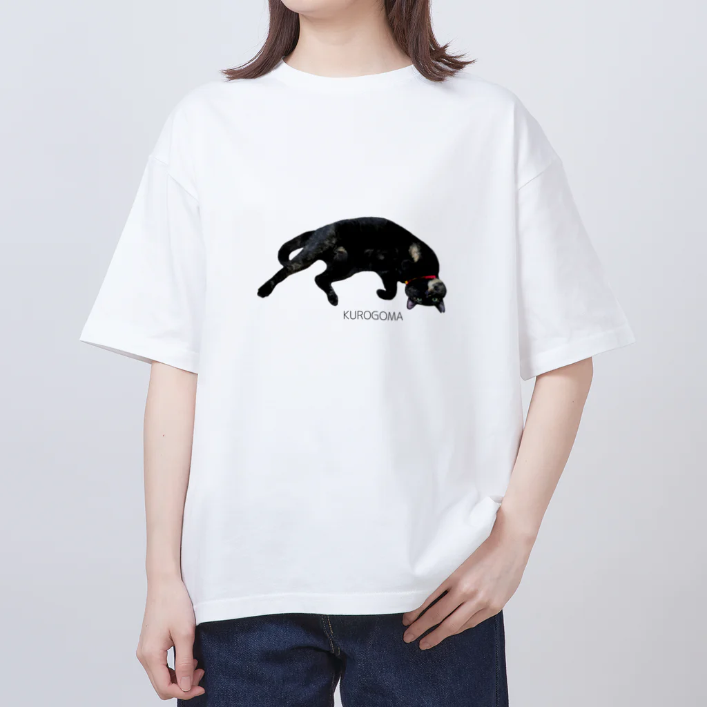 リピネのなでてくれ～くろごまちゃん❷ オーバーサイズTシャツ