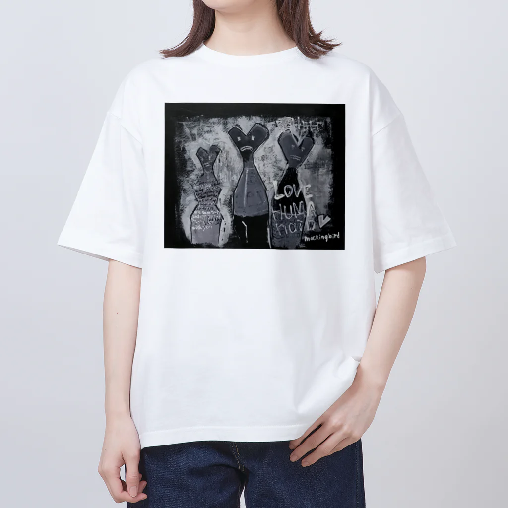 buchinecoのLOVE humanoid オーバーサイズTシャツ