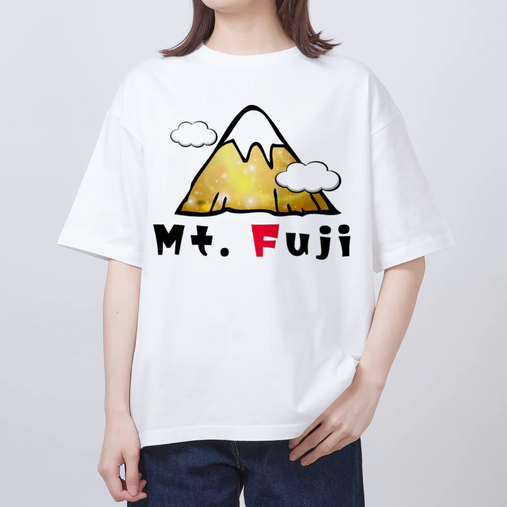 レアレアコクアのいいことありそう! 金運シリーズ　(富士山　Mt.Fuji) オーバーサイズTシャツ