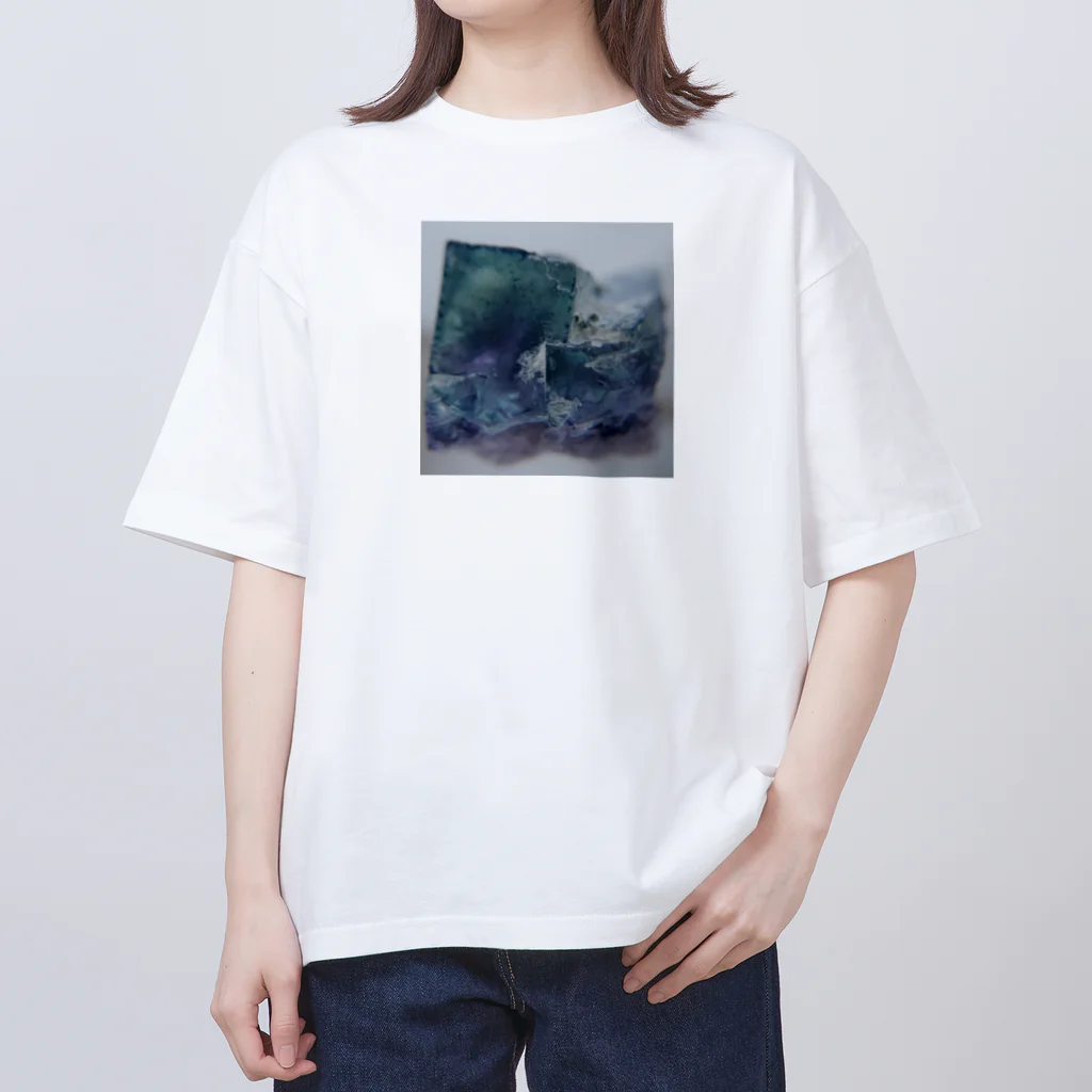 muguroの宝石シリーズ 鉱物 フローライト Oversized T-Shirt