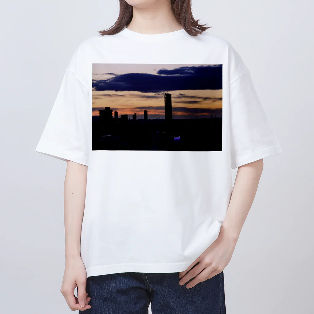 えびたろの札幌の夕日 オーバーサイズTシャツ