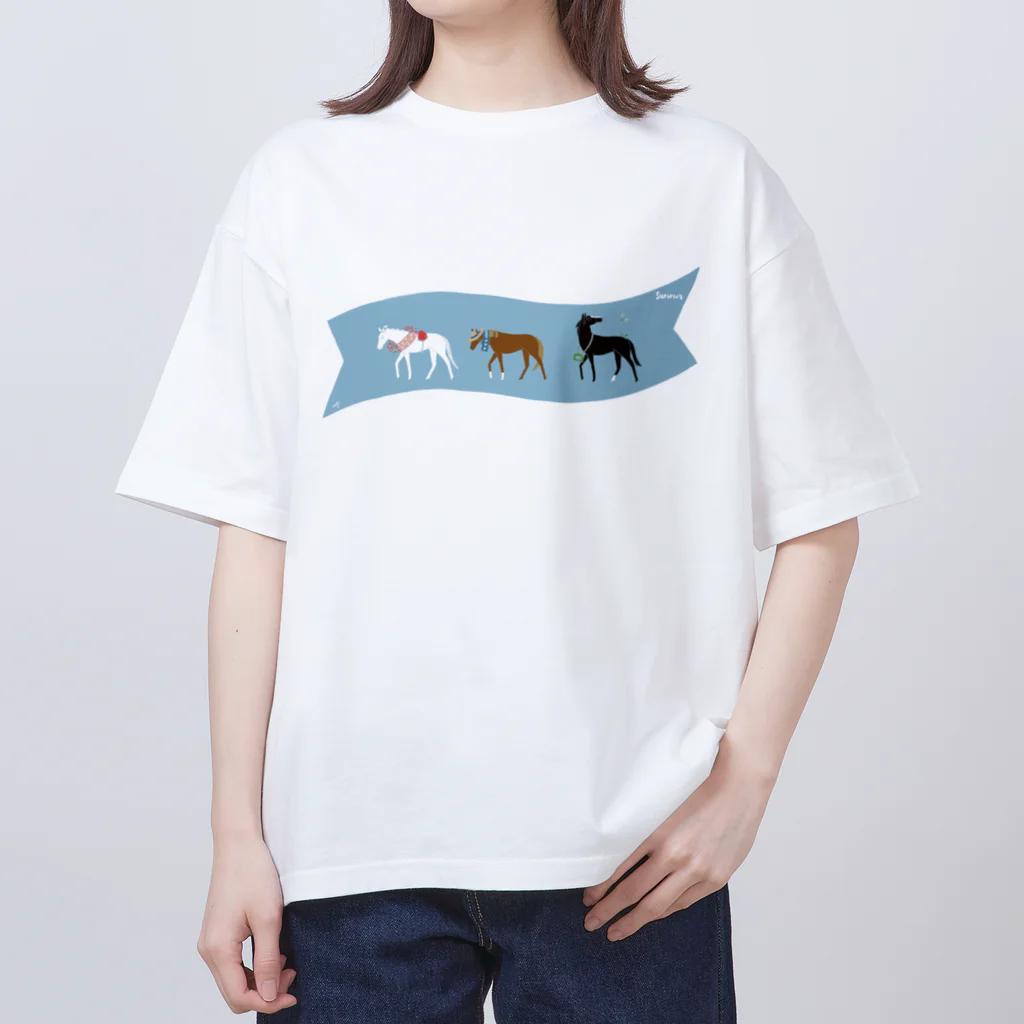 めぐセンセ（馬）のおうまのさんぽ Summer オーバーサイズTシャツ