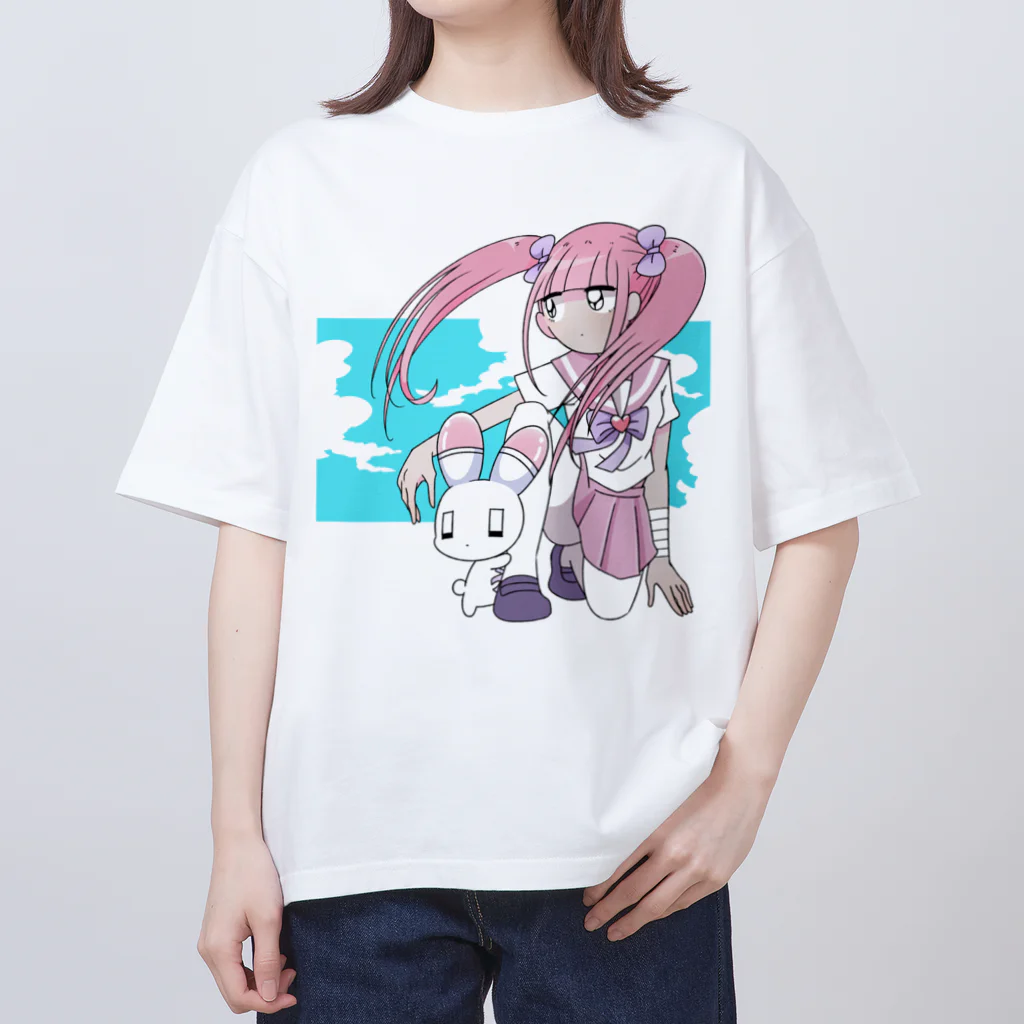 💗江崎びす子officialスズリ💗の青空 Oversized T-Shirt