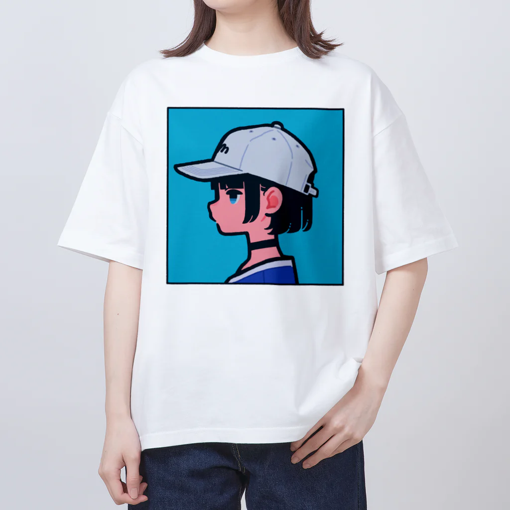 美好よしみのBlue オーバーサイズTシャツ