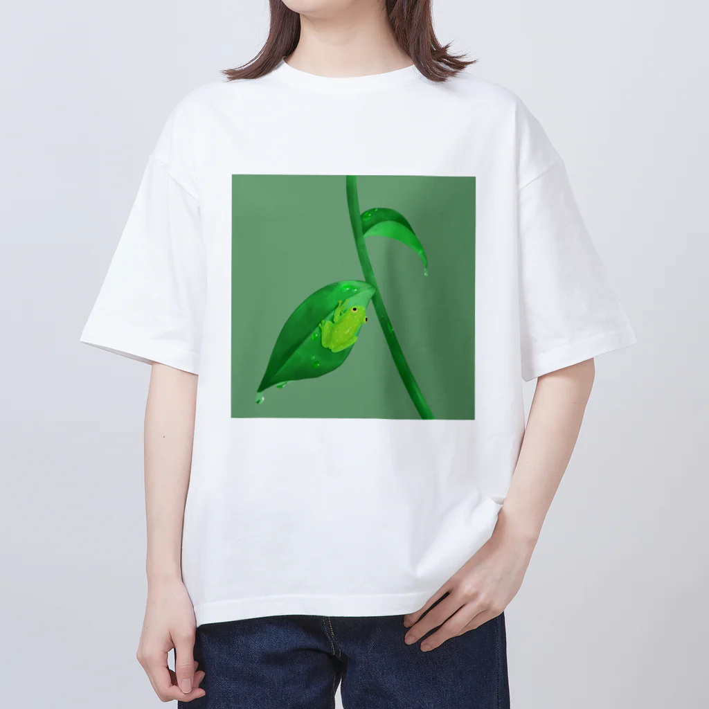 ててここのグミガエル：カーキ Oversized T-Shirt