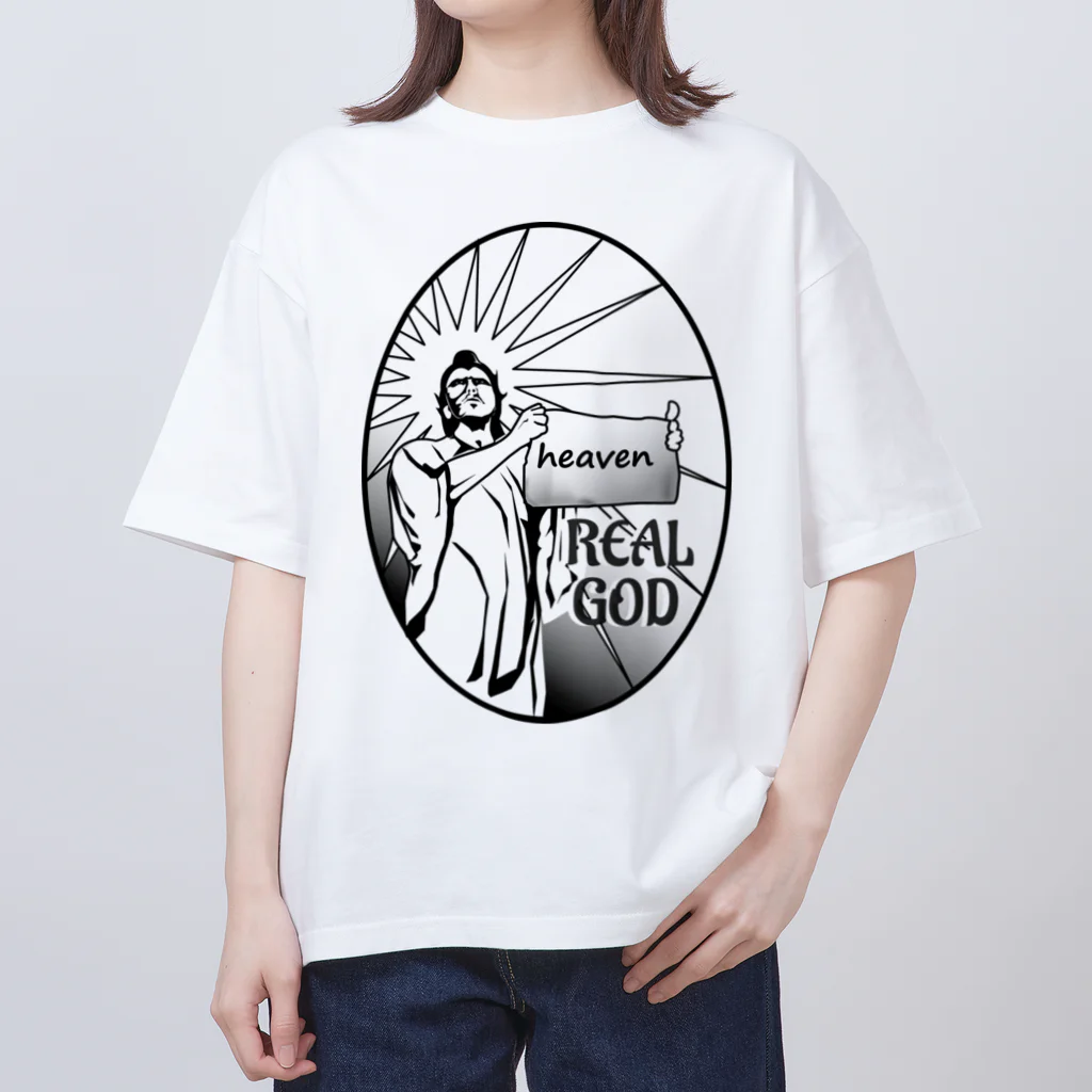 『NG （Niche・Gate）』ニッチゲート-- IN SUZURIのREAL GOD2H.T.(黒文字) オーバーサイズTシャツ