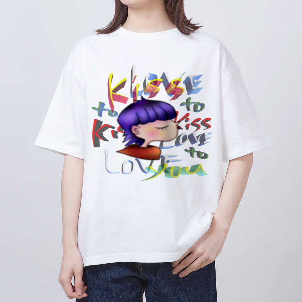 Divina AmoR-ART-のKiss you design  オーバーサイズTシャツ