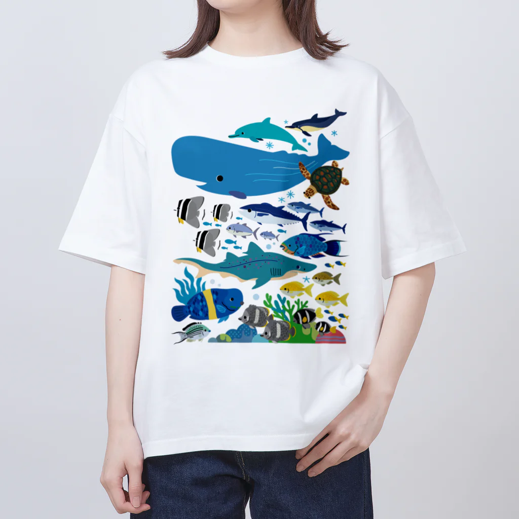 みなとまち層の小笠原の海洋生物(背景なし) Oversized T-Shirt