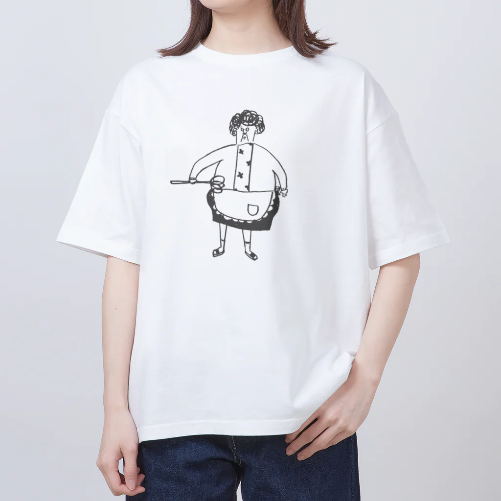 emo商店の布団叩きおばさん オーバーサイズTシャツ