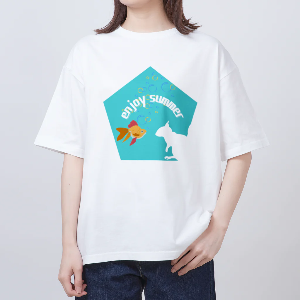 からふるなそらのりすと金魚がはじめまして！！(summer.ver) オーバーサイズTシャツ