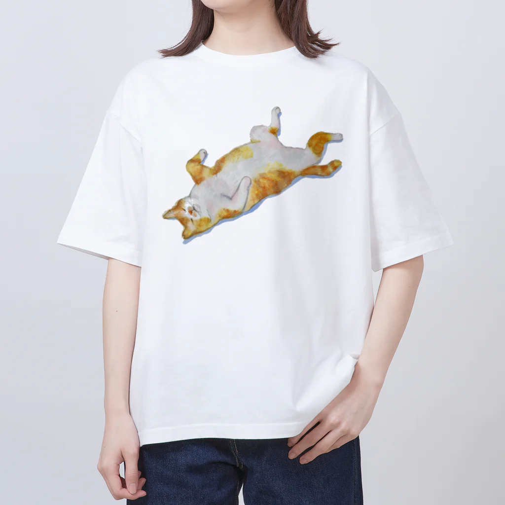 コンドリア水戸のスヤスヤちゃしろ猫ウェアー Oversized T-Shirt